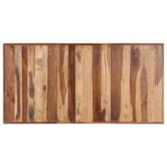 Vidaxl Jedilna miza 160x80x75 cm trden les z medenim zaključkom