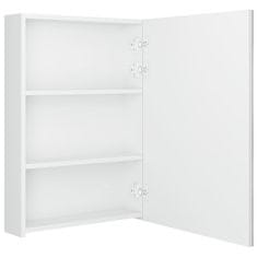 Vidaxl LED kopalniška omarica z ogledalom sijoče bela 50x13x70 cm