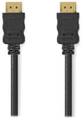 Nedis Hitri kabel HDMI 1.4 z Ethernetom/ 4K@30Hz/ pozlačeni konektorji HDMI-HDMI/ črn/ v razsutem stanju/ 1 m