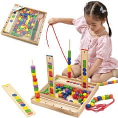 Viga Toys Lesena izobraževalna igra Logične kroglice 104 kosov Montessori