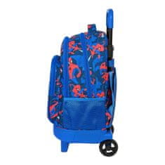 slomart šolski nahrbtnik s kolesi spiderman great power rdeča modra (33 x 45 x 22 cm)