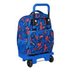 slomart šolski nahrbtnik s kolesi spiderman great power rdeča modra (33 x 45 x 22 cm)