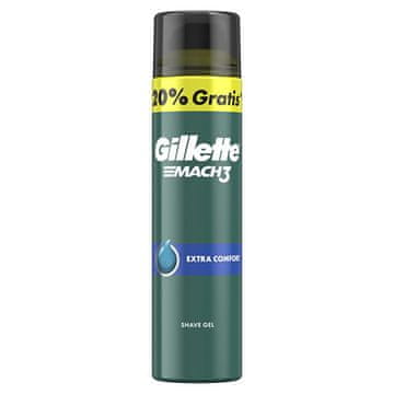 Gillette Gel za britje Mach3 Extra Comfort (Shave Gel) 200+40 ml