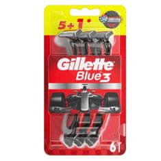 Gillette Brivniki za enkratno uporabo Blue3 Red & White 5+1 kos