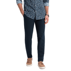 OMBRE Klasične moške hlače chino V3 OM-PACP-0188 temno modre barve MDN124473 S