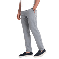 OMBRE Klasične moške hlače chino V1 OM-PACP-0191 svetlo sive barve MDN124481 XL