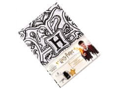 sarcia.eu Harry Potter Hogwarts Belo-črna svetleča posteljnina, komplet posteljnine iz bombaža 140x200cm, OEKO-TEX