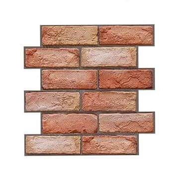 Netscroll Tridimenzionalne stenske nalepke z efektom oranžne opeke(10 kos.), NewYorkWall