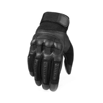 Netscroll Kvalitetne taktične zaščitne rokavice proti mrazu in udarcem, za motor, delo v gozdu ali vrtu, kolesarjenje, lov, plezanje, pohodništvo, zaslon na dotik, proti zdrsu, črne, ProtectiveGloves