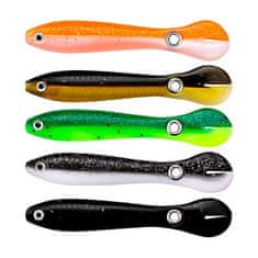 Netscroll Vaba za ribe (5 kosov), ribiške vabe z vzorcem lusk 3D ribje oči in rep, gumijasta struktura, ki omogoča realistično posnemanje gibanja ribe, SoftLures