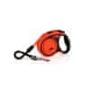 Flexi Xtreme XS trak 3m, oranžen do 15 kg s prilagodljivim Soft-Stop trakom