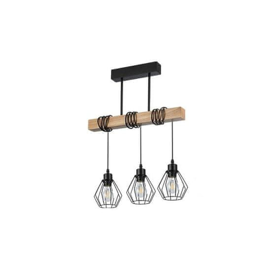 master LED  Viseča svetilka 3xE27 za LED IP20 OTTO jeklo/les
