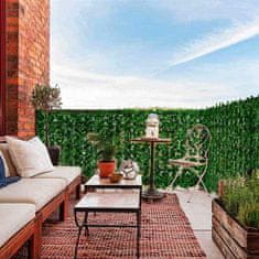 Netscroll Pregradna ograja z naravnim izgledom zelenih listov, zeleni panel, ki vas bo zaščitil pred nezaželjenimi pogledi, za balkone in terase, UV odporna, ne obledi, 200x100 cm, FenceLeaf