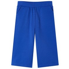 Greatstore Otroške hlače s širokimi hlačnicami kobaltno modre 116
