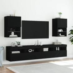 Vidaxl TV omarica z LED lučkami črna 40,5x30x60 cm