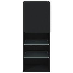 Vidaxl TV omarica z LED lučmi črna 40,5x30x102 cm