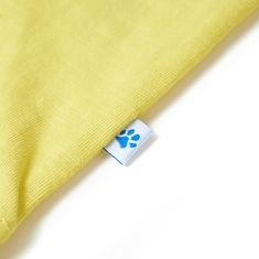 Vidaxl Otroška majica s kratkimi rokavi rumena 140