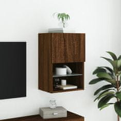 Vidaxl TV omarica z LED lučkami rjav hrast 40,5x30x60 cm