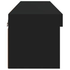 Vidaxl TV omarica z LED lučmi črna 80x30x30 cm