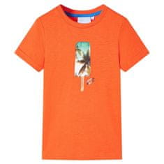 shumee Otroška majica s kratkimi rokavi temno oranžna 116