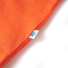Vidaxl Otroška majica s kratkimi rokavi temno oranžna 92