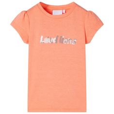 Greatstore Otroška majica s kratkimi rokavi neon oranžna 92