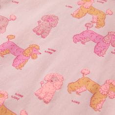 Greatstore Otroška pižama s kratkimi rokavi svetlo roza 140