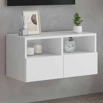 Vidaxl vidaXL Stenska TV omarica, bela, 60x30x30 cm, material na osnovi lesa