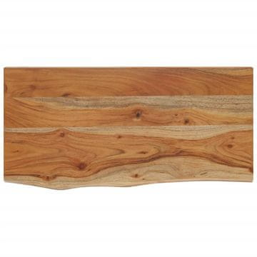 Vidaxl Stenska polica 60x30x2,5 cm pravokotna akacija naraven rob