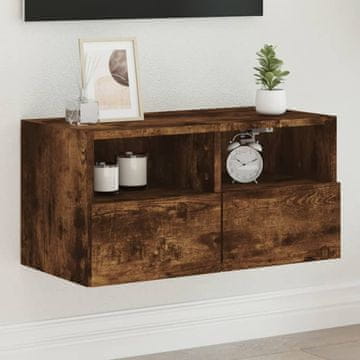 Vidaxl vidaXL Stenska TV omarica dimljen hrast 60x30x30 cm