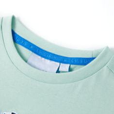 Vidaxl Otroška majica s kratkimi rokavi svetlo mint 140
