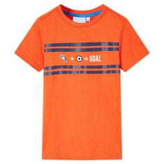 shumee Otroška majica s kratkimi rokavi temno oranžna 116