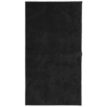 Vidaxl Preproga HUARTE kratka vlakna mehka in pralna črna 60x110 cm