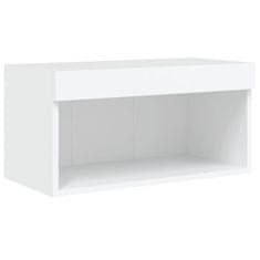 Vidaxl TV omarica z LED lučmi bela 60x30x30 cm