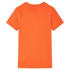 Greatstore Otroška majica s kratkimi rokavi temno oranžna 92