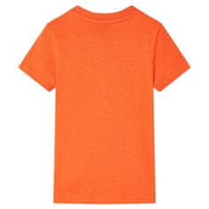 Vidaxl Otroška majica s kratkimi rokavi temno oranžna 92
