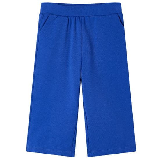 shumee Otroške hlače s širokimi hlačnicami kobaltno modre 128