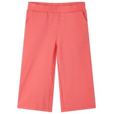 Greatstore Otroške hlače s širokimi hlačnicami koralna 104