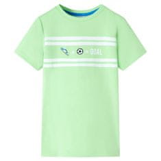 Greatstore Otroška majica s kratkimi rokavi neon zelena 140
