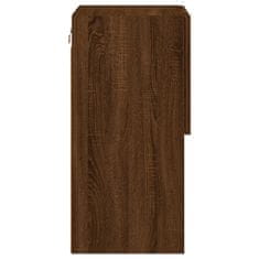 Vidaxl TV omarica z LED lučkami rjavi hrast 30,5x30x60 cm