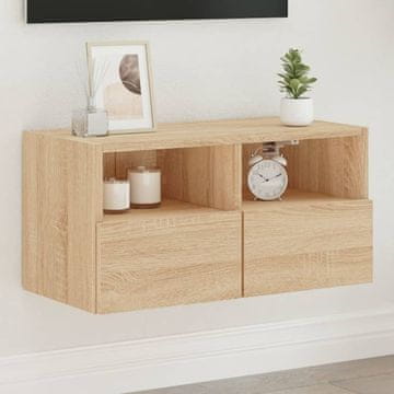 Vidaxl vidaXL Stenska TV omarica, hrast sonoma, 60x30x30 cm