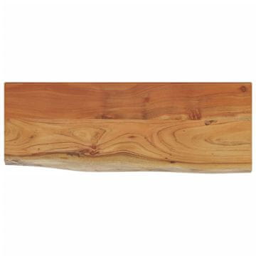 Vidaxl Stenska polica 50x20x3,8 cm pravokotna akacija naraven rob