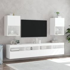 Vidaxl TV omarica z LED lučmi bela 40,5x30x60 cm