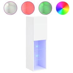 Vidaxl TV omarica z LED lučmi bela 30,5x30x102 cm