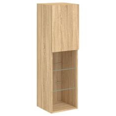 Vidaxl TV omarica z LED lučmi sonoma hrast 30,5x30x102 cm