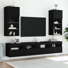 Vidaxl TV omarica z LED lučkami črna 40,5x30x90 cm