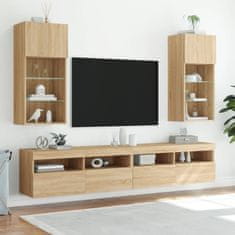 Vidaxl TV omarica z LED lučmi sonoma hrast 40,5x30x90 cm
