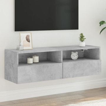 Vidaxl vidaXL Stenska TV omarica betonsko siva 100x30x30 cm