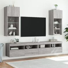 Vidaxl TV omarica z LED lučkami siva sonoma 40,5x30x90 cm