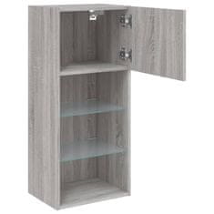 Vidaxl TV omarica z LED lučkami siva sonoma 40,5x30x90 cm